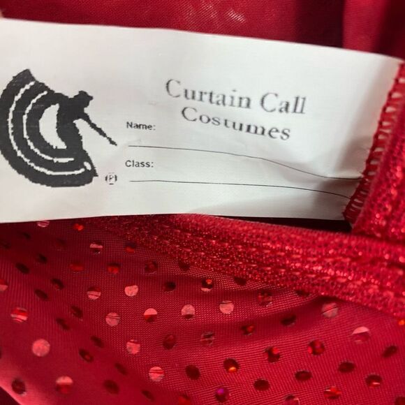 Curtain Call Costumes Red Sequin/Fringe Dancewear - Picture 4 of 5